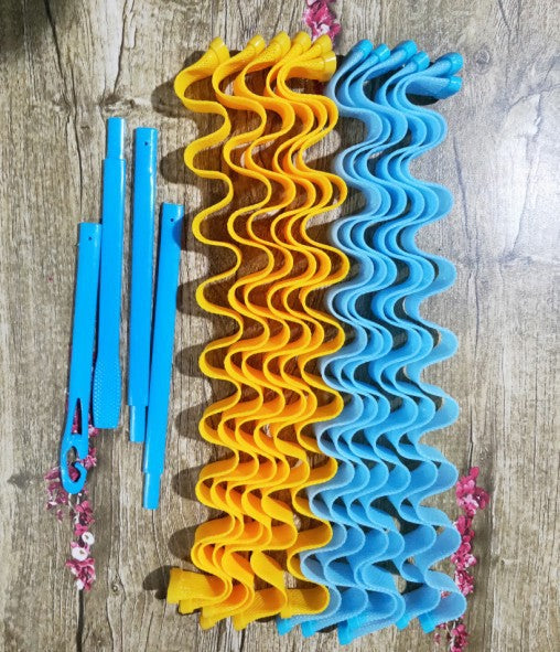 Cross-border Multi-size Egg Roll Water Ripple Curling Stick DIY Manual Curling Artifact Disc Hair Artifact Does Not Hurt Hair Curly Hair