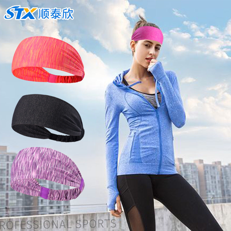 Amazon Sports Hair Band Wholesale Female Sweat-absorbing Anti-perspirant Headband Fitness Turban Yoga Headband Hair Accessories