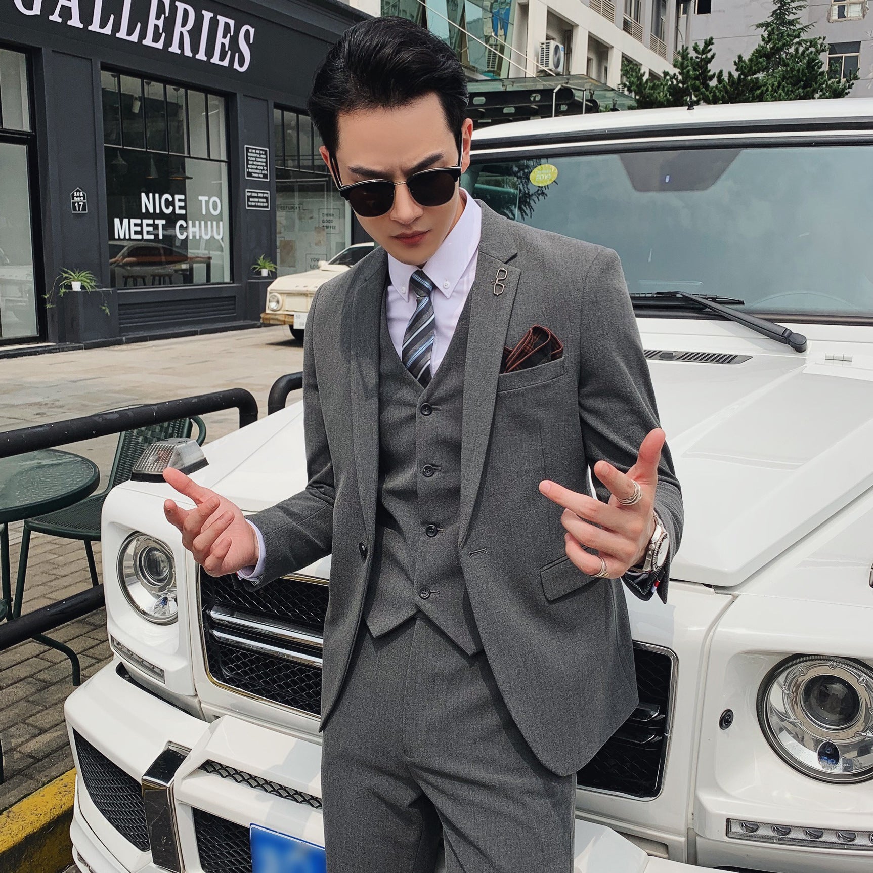 Men 3 peace Suit British Style