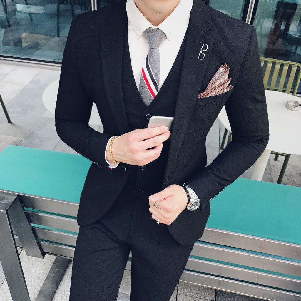 Men 3 peace Suit British Style