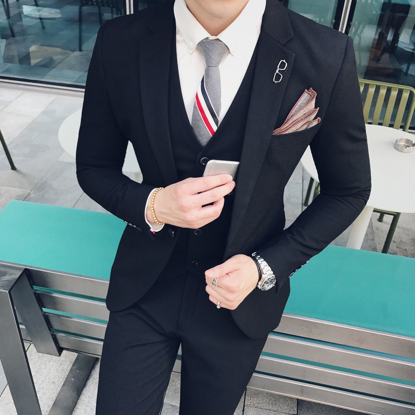 Men 3 peace Suit British Style