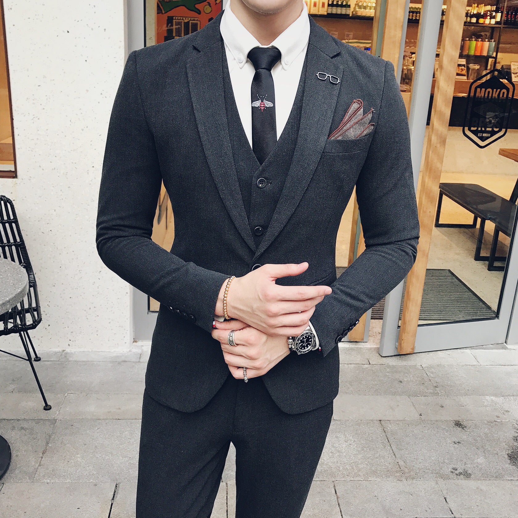 Men 3 peace Suit British Style