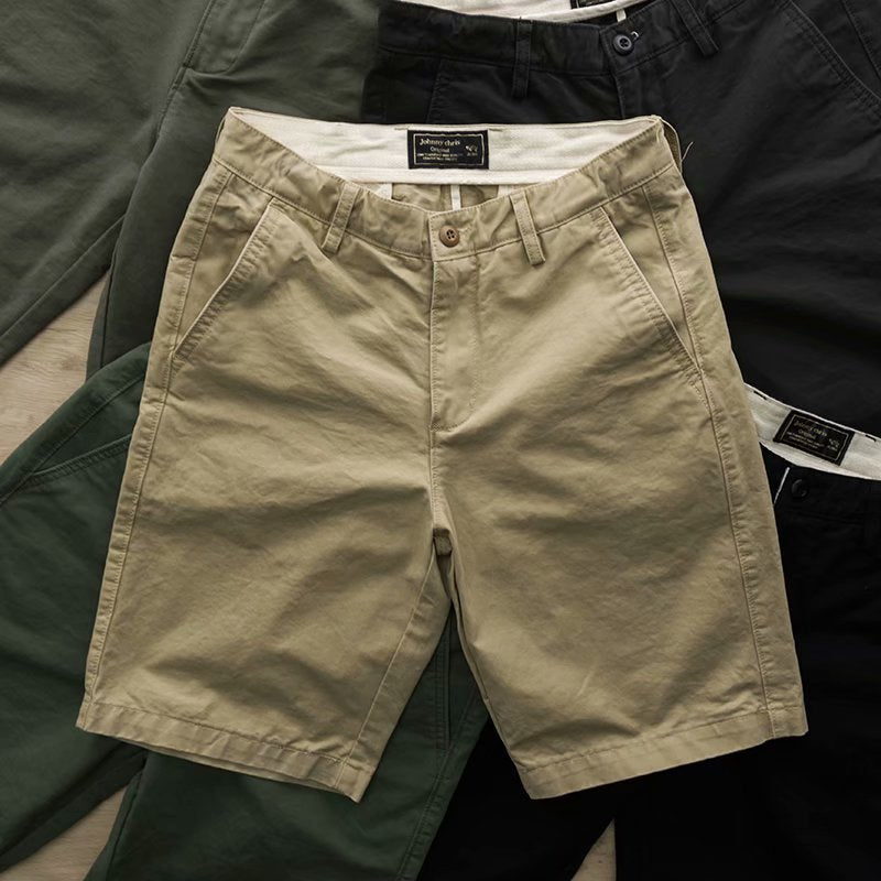 New Men&amp;#039;s Casual Shorts Solid Color All-match Five-point Pants