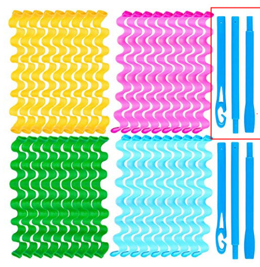 Cross-border Multi-size Egg Roll Water Ripple Curling Stick DIY Manual Curling Artifact Disc Hair Artifact Does Not Hurt Hair Curly Hair