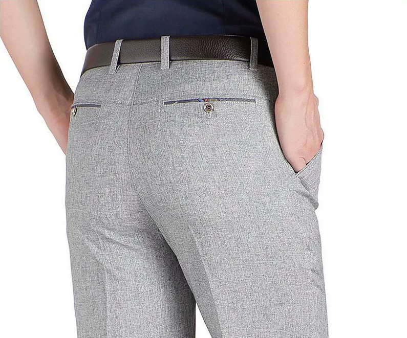 Summer Thin Man‘s Ice Silk Linen Trousers