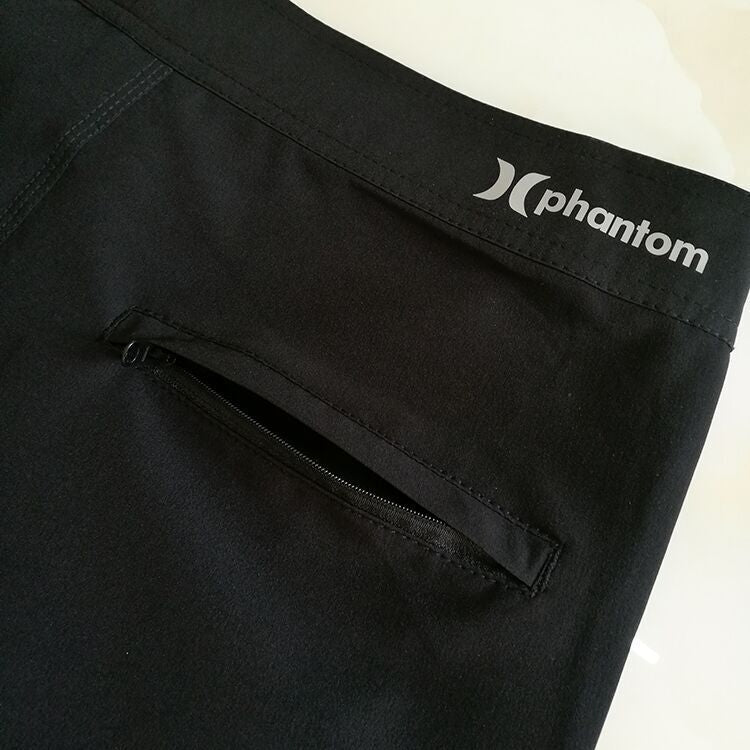 Beach Pants Men's Pure Black Quick-drying Casual Stretch Fitness Swimming Surfing