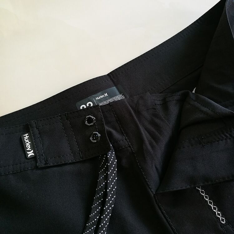 Beach Pants Men's Pure Black Quick-drying Casual Stretch Fitness Swimming Surfing