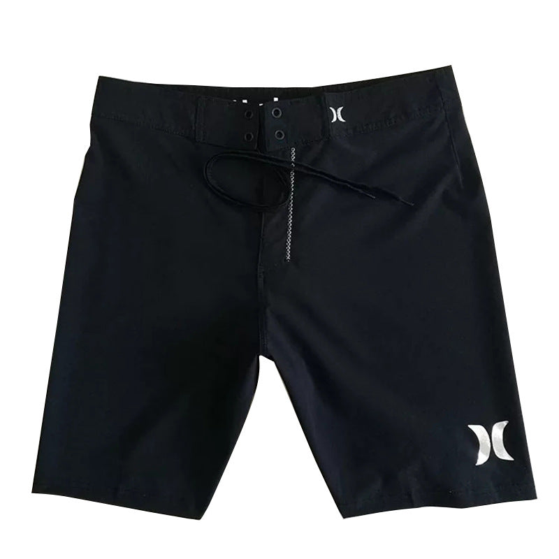 Beach Pants Men's Pure Black Quick-drying Casual Stretch Fitness Swimming Surfing