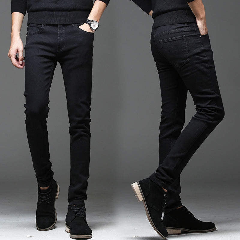 Men's Jeans Summer Men's Black Trend Casual Stretch Summer Thin Section Pencil Pants Trousers