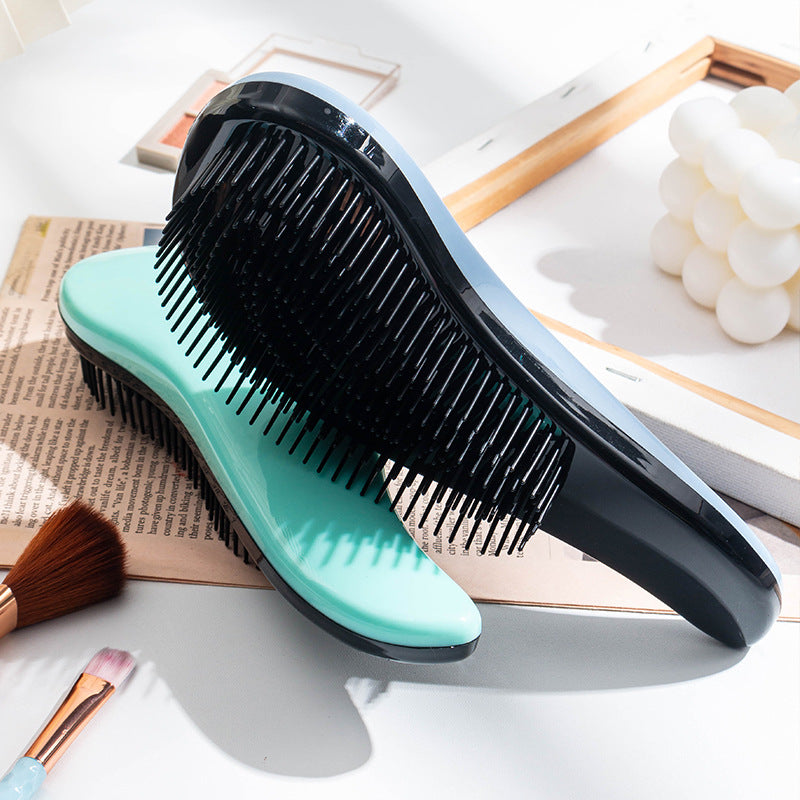 Massage Comb Soft Teeth Non-knotting Hairdressing Comb Plastic Smooth Hair Comb