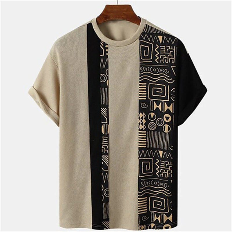 Street Men's T-shirt Europe And The United States  Spring And Summer New Men's T-shirt Casual Round Neck Short Sleeves