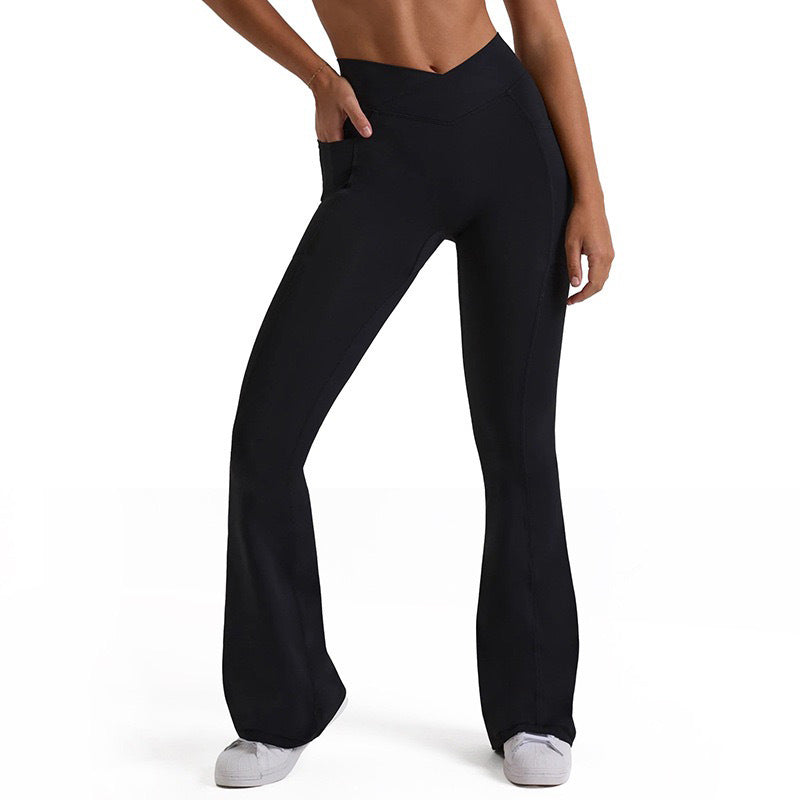 Sports High-waist Wide-leg Pants