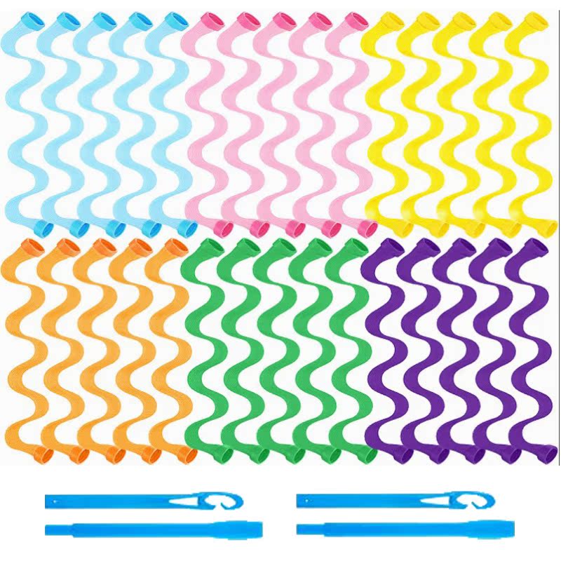 Cross-border Multi-size Egg Roll Water Ripple Curling Stick DIY Manual Curling Artifact Disc Hair Artifact Does Not Hurt Hair Curly Hair