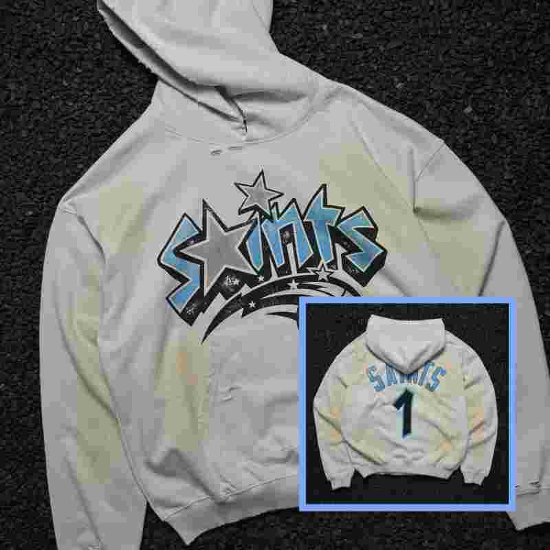 High Street Hooded Sweatshirts For Men And Women, Loose Couple Jackets, Embroidered Trendy Basic Popular Hip-hop Distressed Jackets