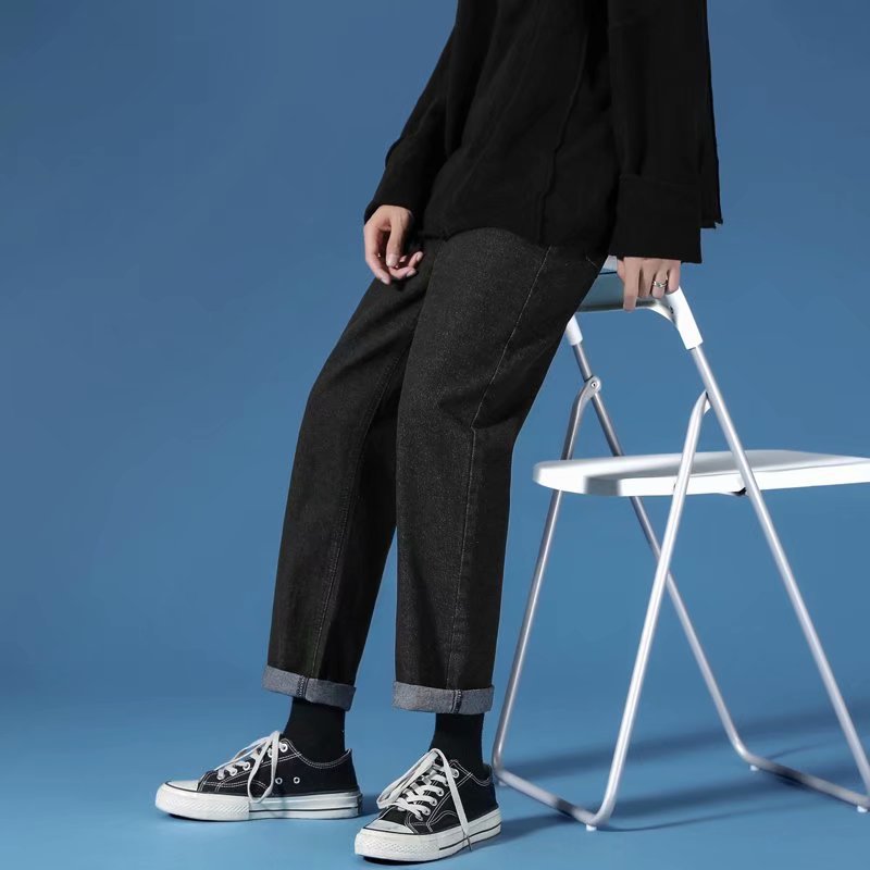 Jeans Men's Spring And Summer New Loose Straight Korean Trend Casual Wide-leg Pants Boys Long Pants