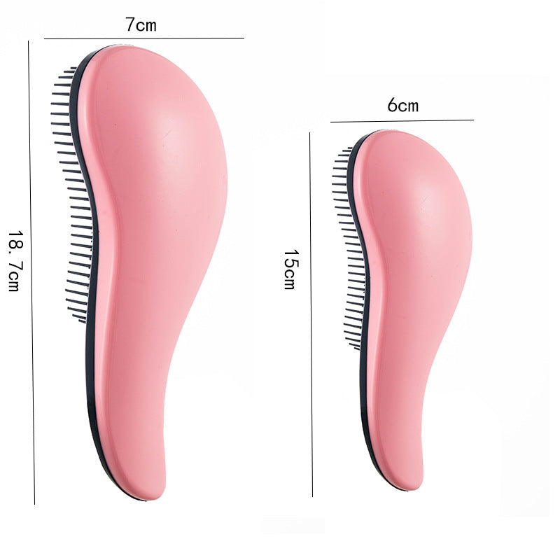 Massage Comb Soft Teeth Non-knotting Hairdressing Comb Plastic Smooth Hair Comb