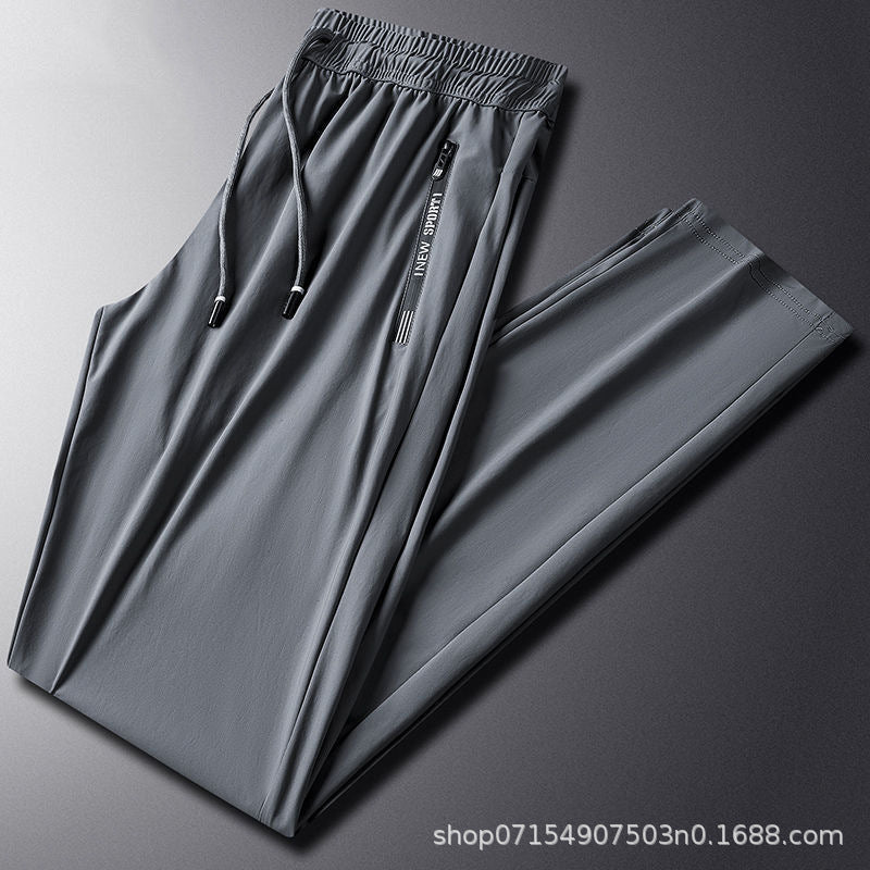 High-end Ice Silk Pants Men&amp;amp;#039;s Elastic Casual Pants Men&amp;amp;#039;s Summer