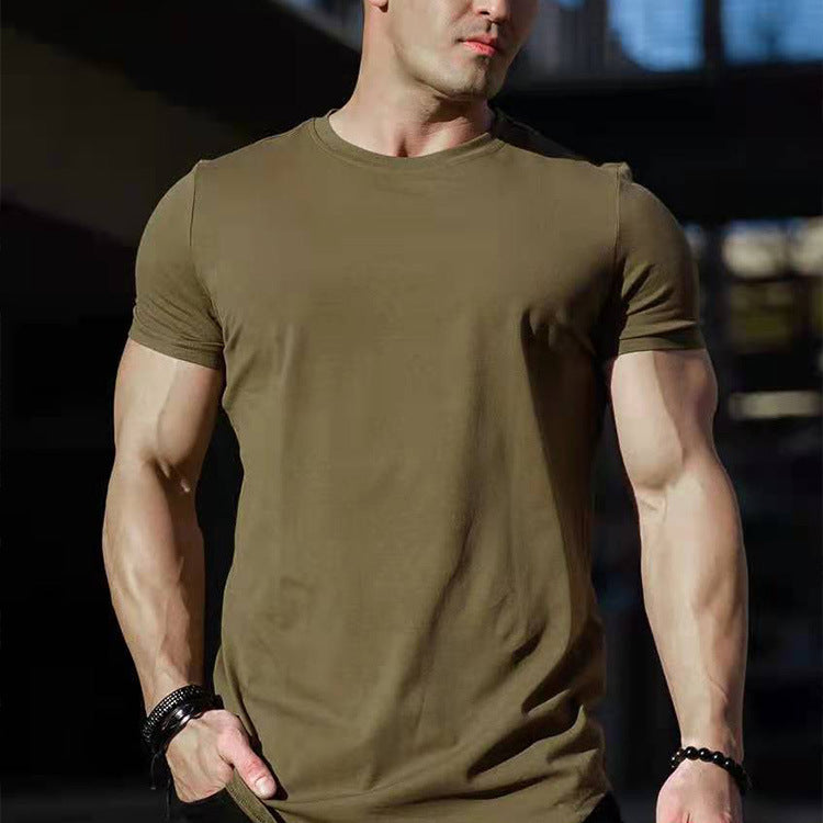 Factory Direct Supply New Loose Light Board Sports Running Leisure Short Sleeve Foreign Trade Summer Sports Fitness Men's T-shirt
