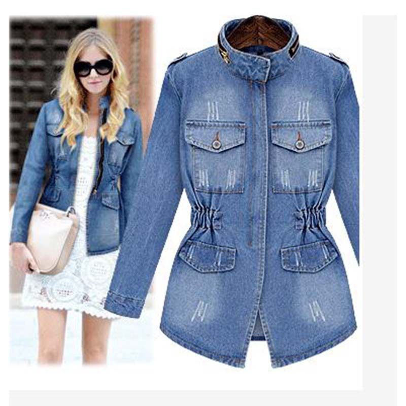 Coat Station Denim New Chubby Long Sleeve European Women