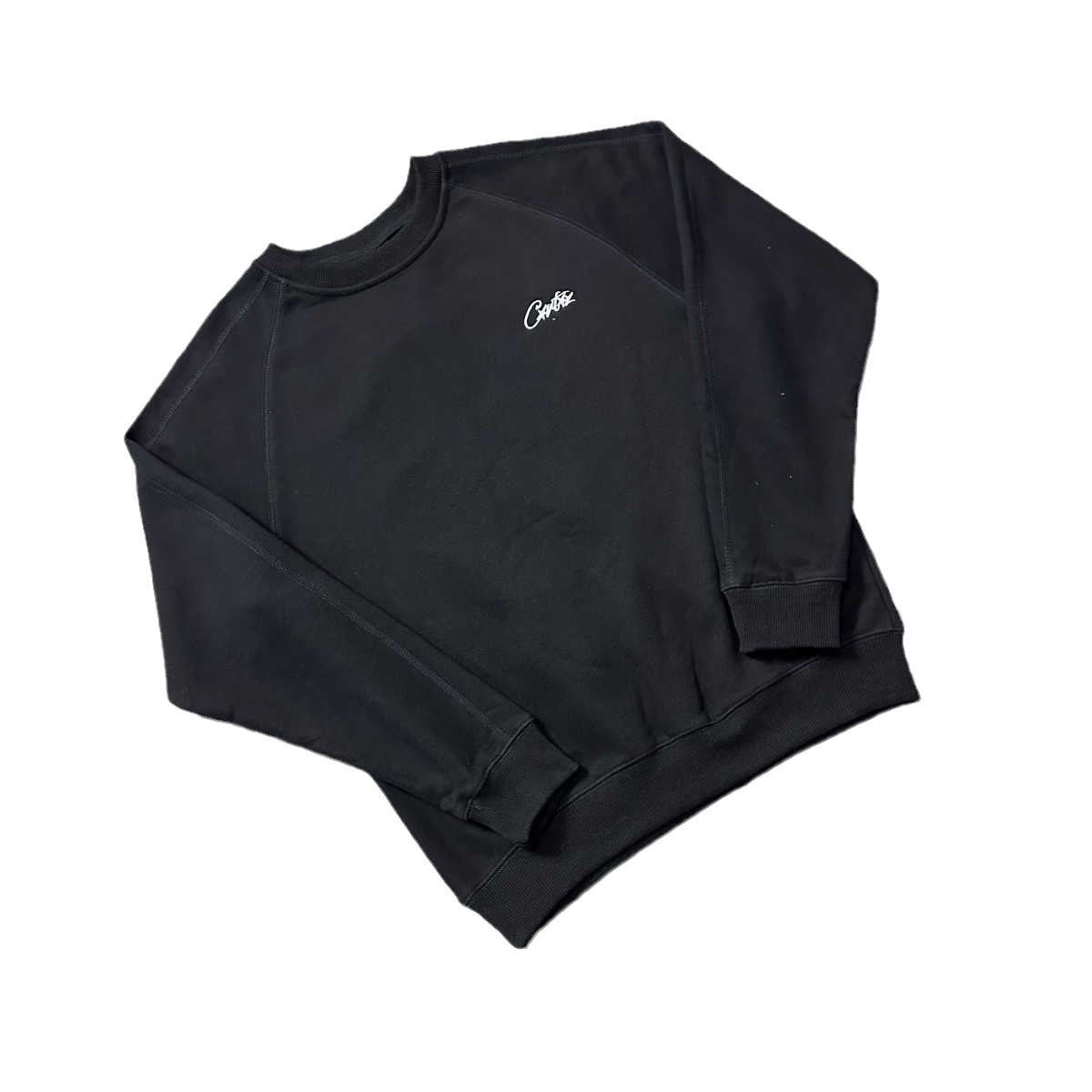 Visible Stitching, Crew Neck Sweatshirt, Long Sleeve, Hip-Hop Pullover, Autumn And Winter Top, Trendy