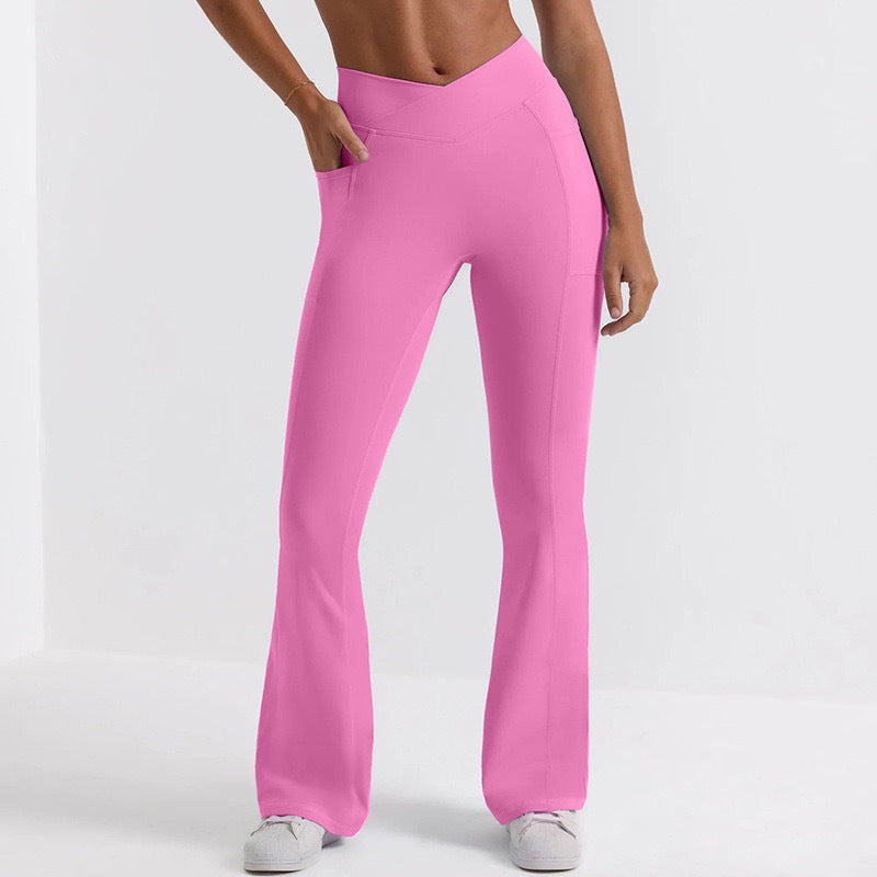 Sports High-waist Wide-leg Pants