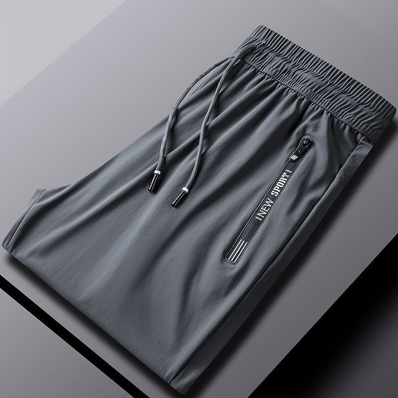 High-end Ice Silk Pants Men&amp;amp;#039;s Elastic Casual Pants Men&amp;amp;#039;s Summer