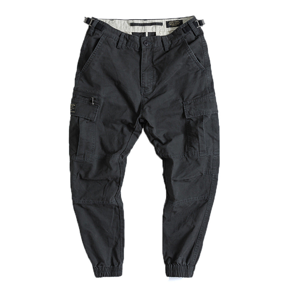 Heavy Workwear Ankle-tied Pants Trendy Men's Japanese Loose Straight Casual Pants American Retro Fashion Brand Trousers Pants