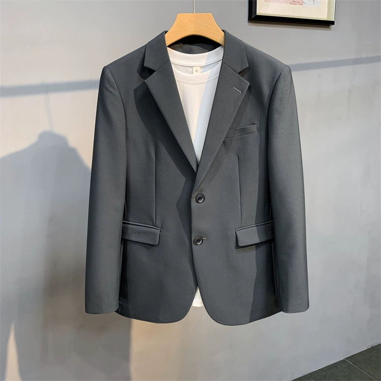 Spring And Autumn Men's Small Suit Casual Korean Style Slim Hairstylist Handsome One-piece Suit Top Clothes Coat Trend