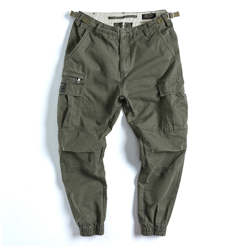 Heavy Workwear Ankle-tied Pants Trendy Men's Japanese Loose Straight Casual Pants American Retro Fashion Brand Trousers Pants