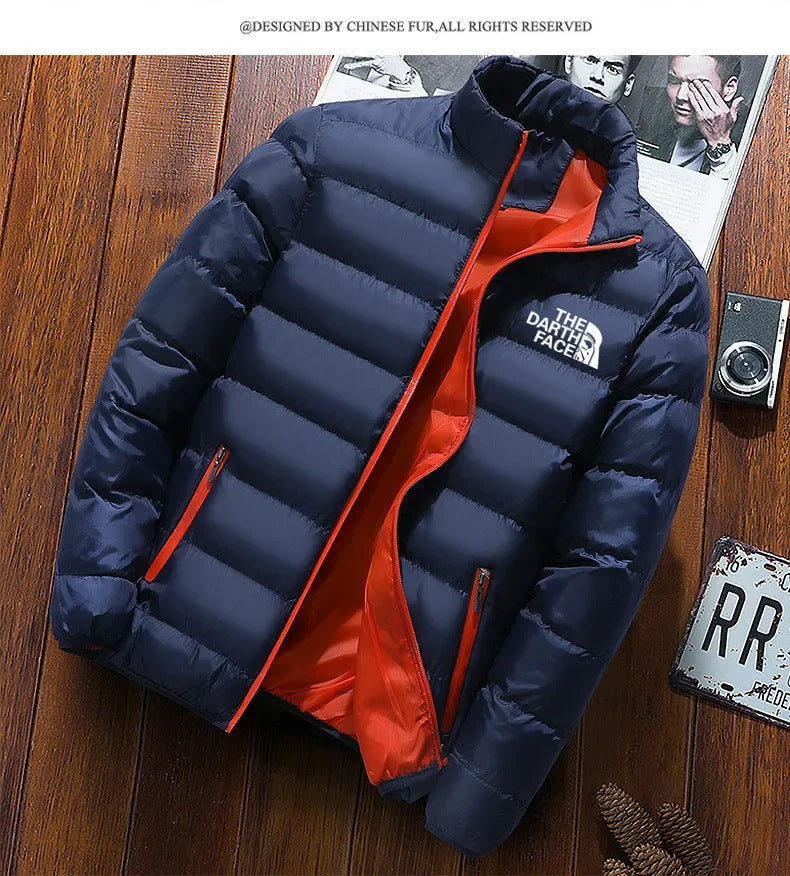 Korean Style Cotton-padded Jacket Winter Cotton-padded Coat Men's Coat Korean-style Slim-fit Mid-length Trendy Casual Thickened Down Jacket Warm