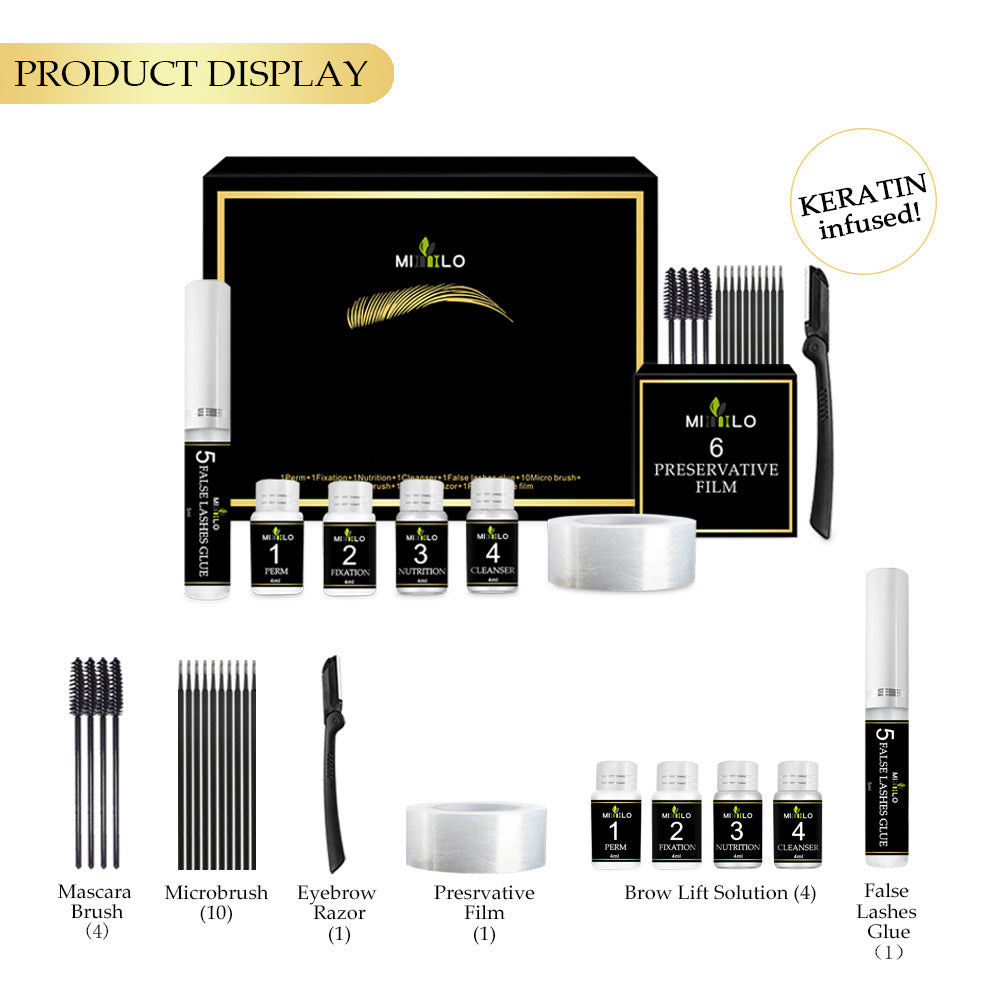Simple Perm Eyelashes Eyebrow Set Box Keratin Eyelash Lift Stereotype Set Mild And Non-irritating Amazon Hot Products