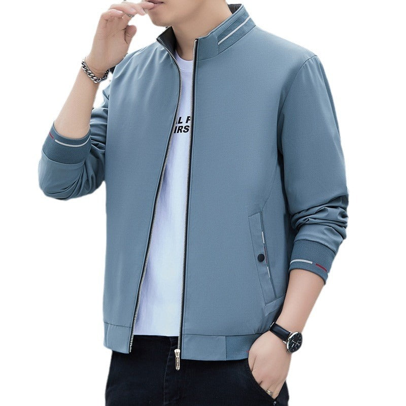 2024 Spring New Jacket Men's Young And Middle-aged Business Casual Plus Size Commuter Jacket Men's Jacket Printed