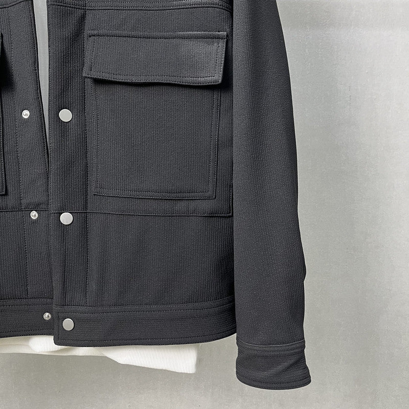 Spring New Fashion Brand Black Workwear Casual Multi-pocket Lapel Jacket Men's Short Jacket