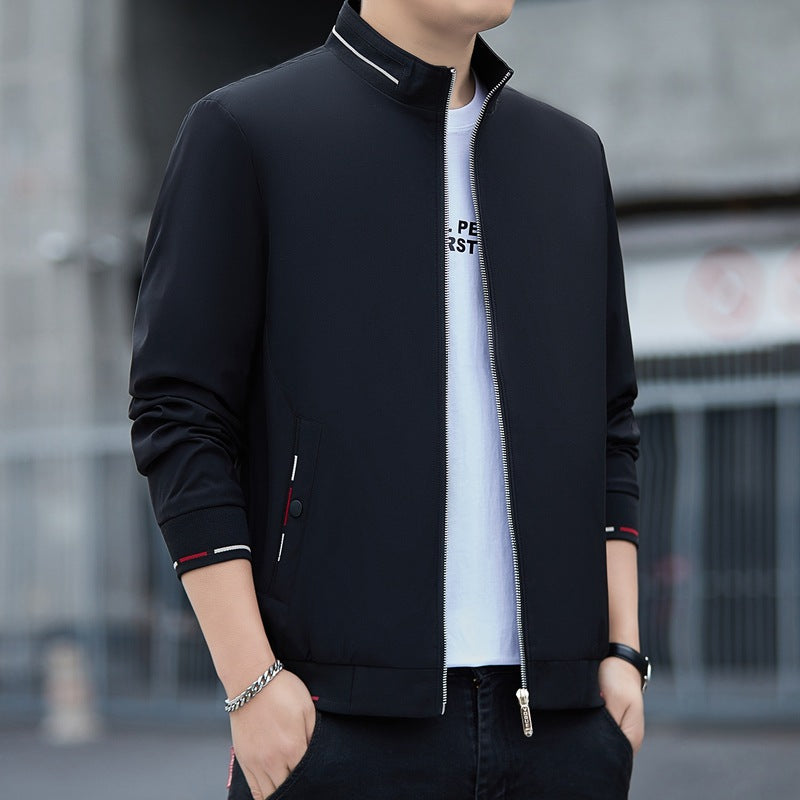 2024 Spring New Jacket Men's Young And Middle-aged Business Casual Plus Size Commuter Jacket Men's Jacket Printed