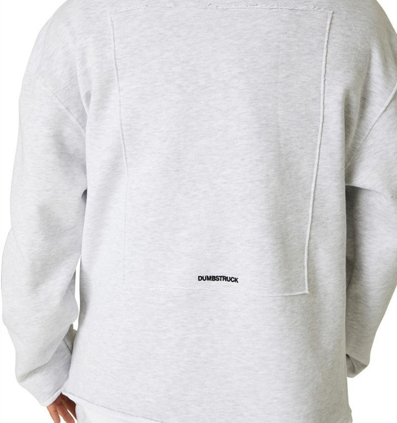 Casual Sports Suit Raw Edge Bottoming Round Neck Sweater