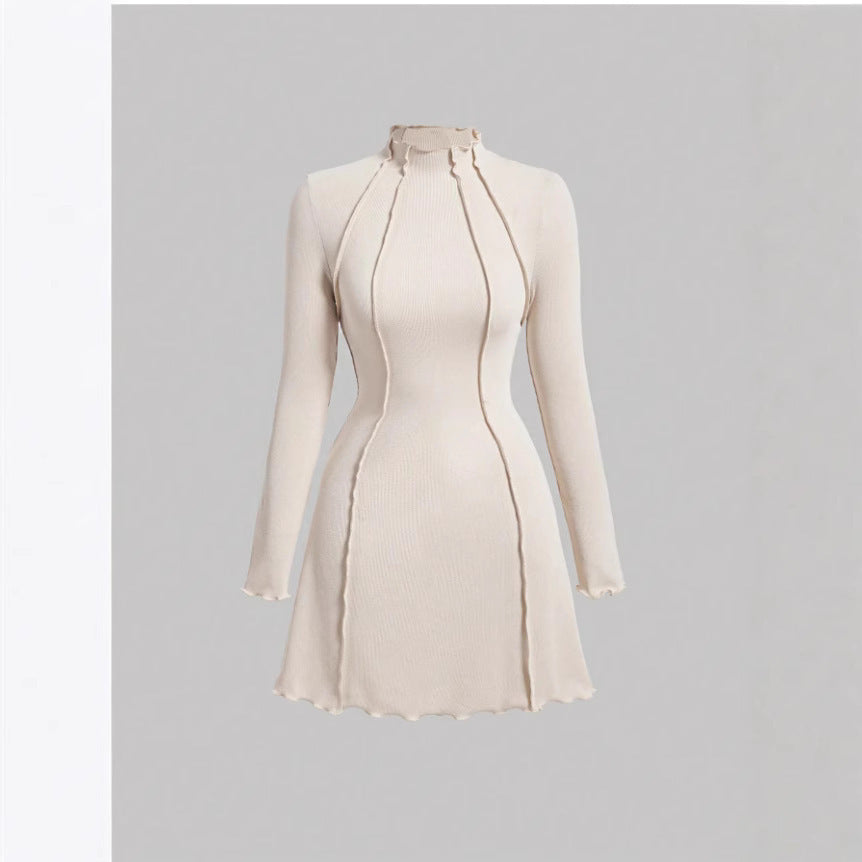 Half-High Collar Small Ribbed Elegant Style Spicy Girl