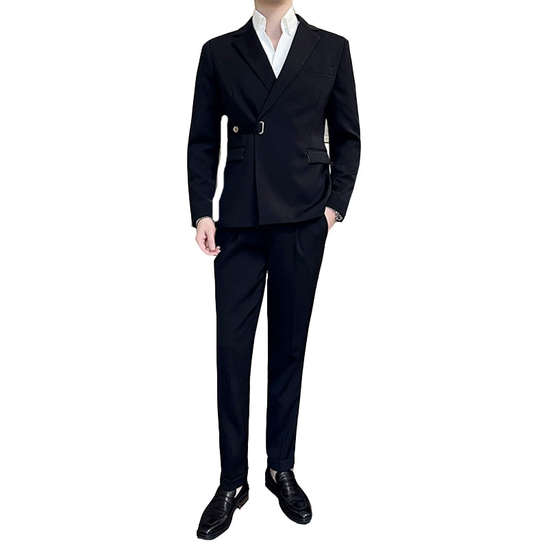 Light Familiar Simple Personality Niche Design Small Suit Men's Slim Business Casual Jacket Korean Version Youth Handsome Suit
