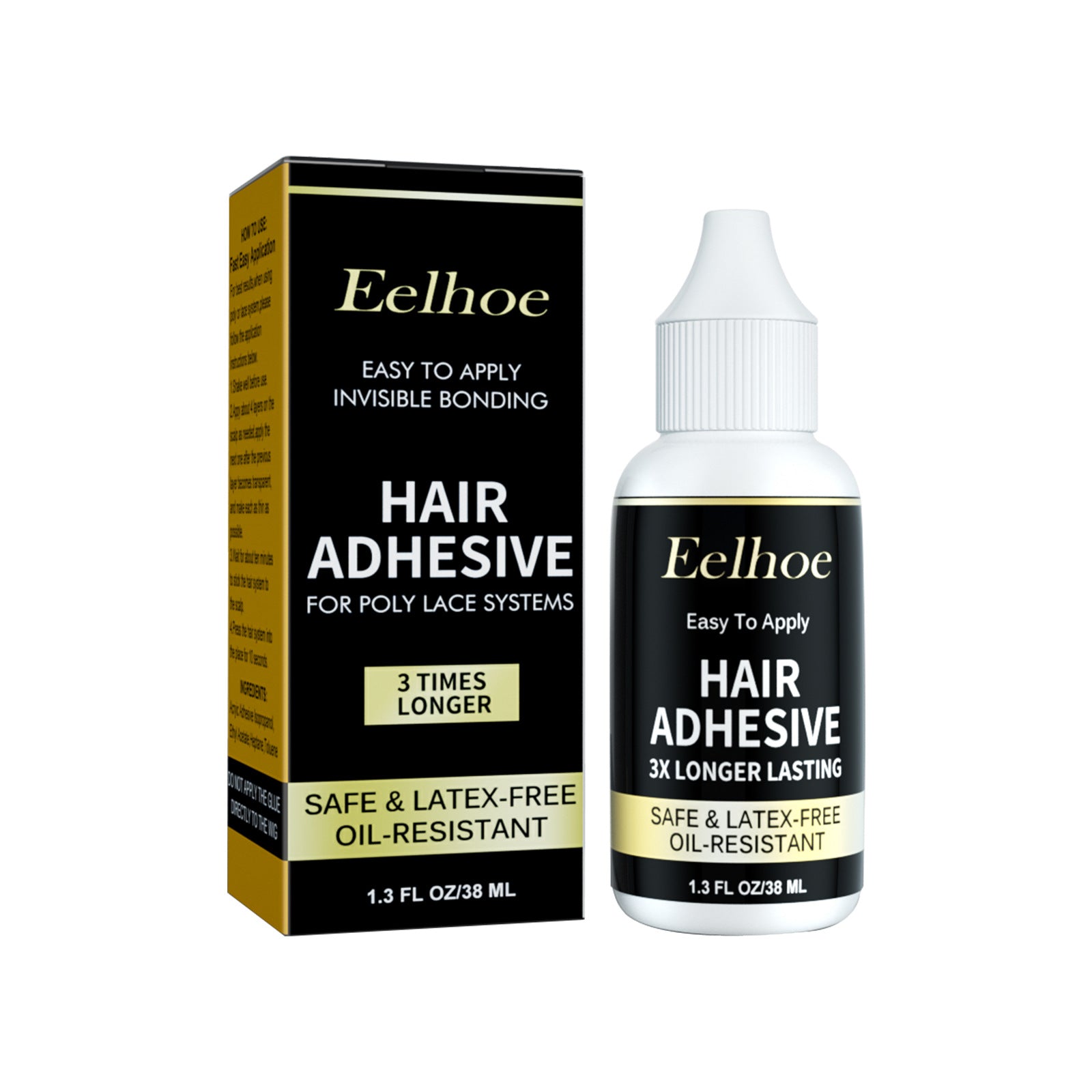 EELHOE Wig Glue Skin Invisible Liquid Glue Weaving Hair Replacement Wig Unloading Glue Fast Unloading Hair Block Glue