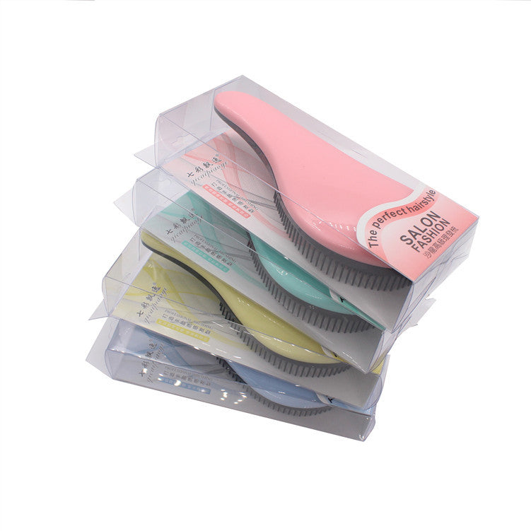 Massage Comb Soft Teeth Non-knotting Hairdressing Comb Plastic Smooth Hair Comb