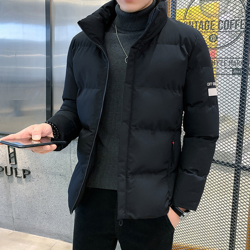 Autumn And Winter Loose Youth Cotton-padded Coat Solid Color Winter Cotton-padded Coat Warm Cotton-padded Coat For Male Students