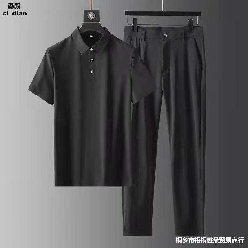 Cotton Brown Casual Trousers Summer Fashion Ordinary Non-hooded Short-sleeved