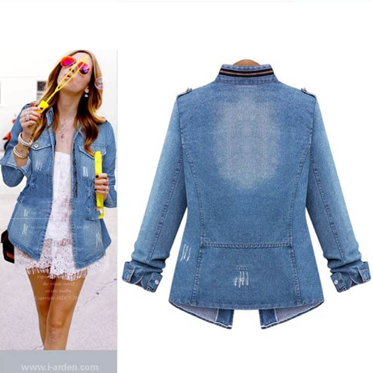 Coat Station Denim New Chubby Long Sleeve European Women