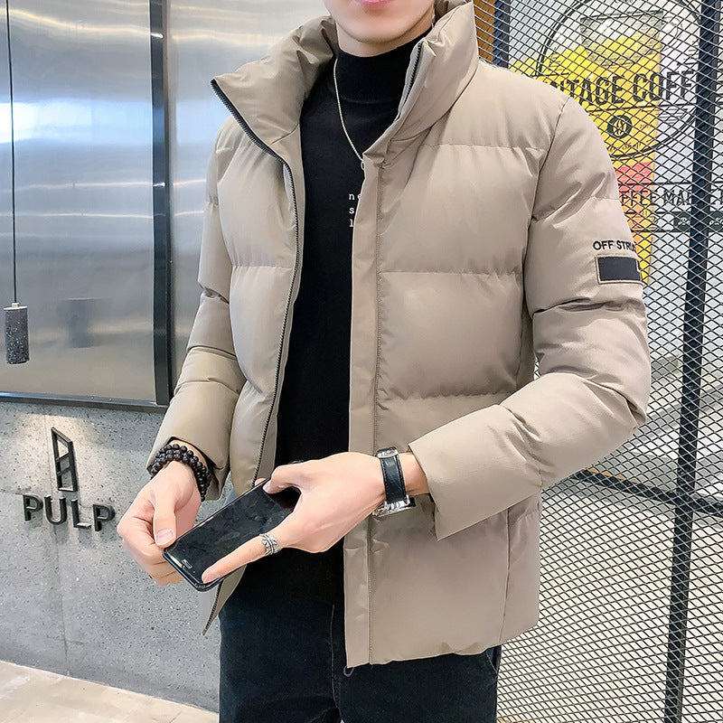 Autumn And Winter Loose Youth Cotton-padded Coat Solid Color Winter Cotton-padded Coat Warm Cotton-padded Coat For Male Students