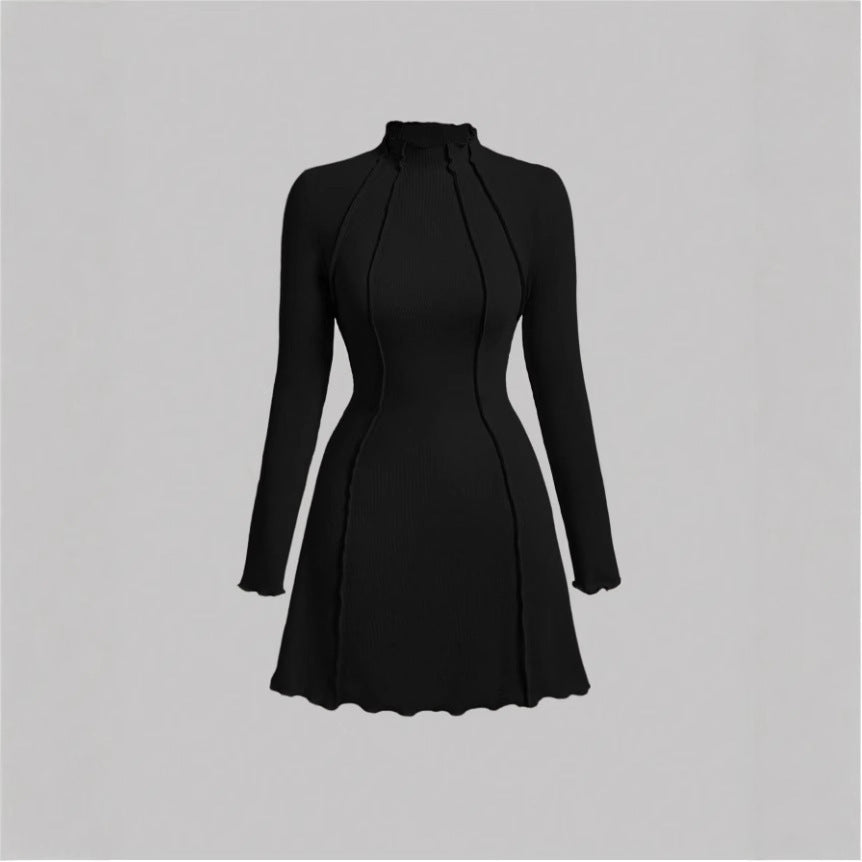 Half-High Collar Small Ribbed Elegant Style Spicy Girl