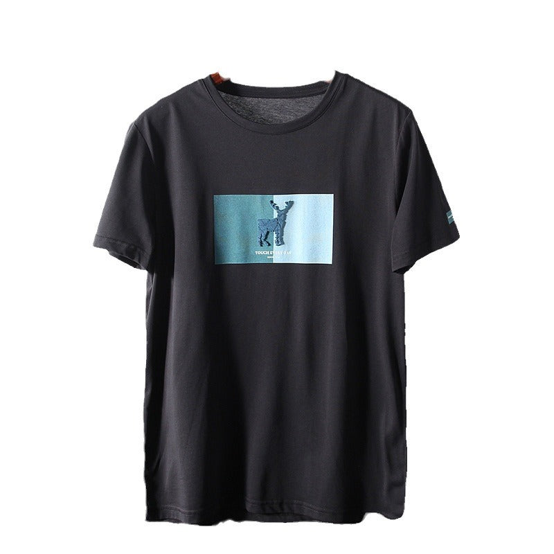 Men's Summer Three-dimensional Printing Round Neck Short Sleeve Casual T-shirt Tide