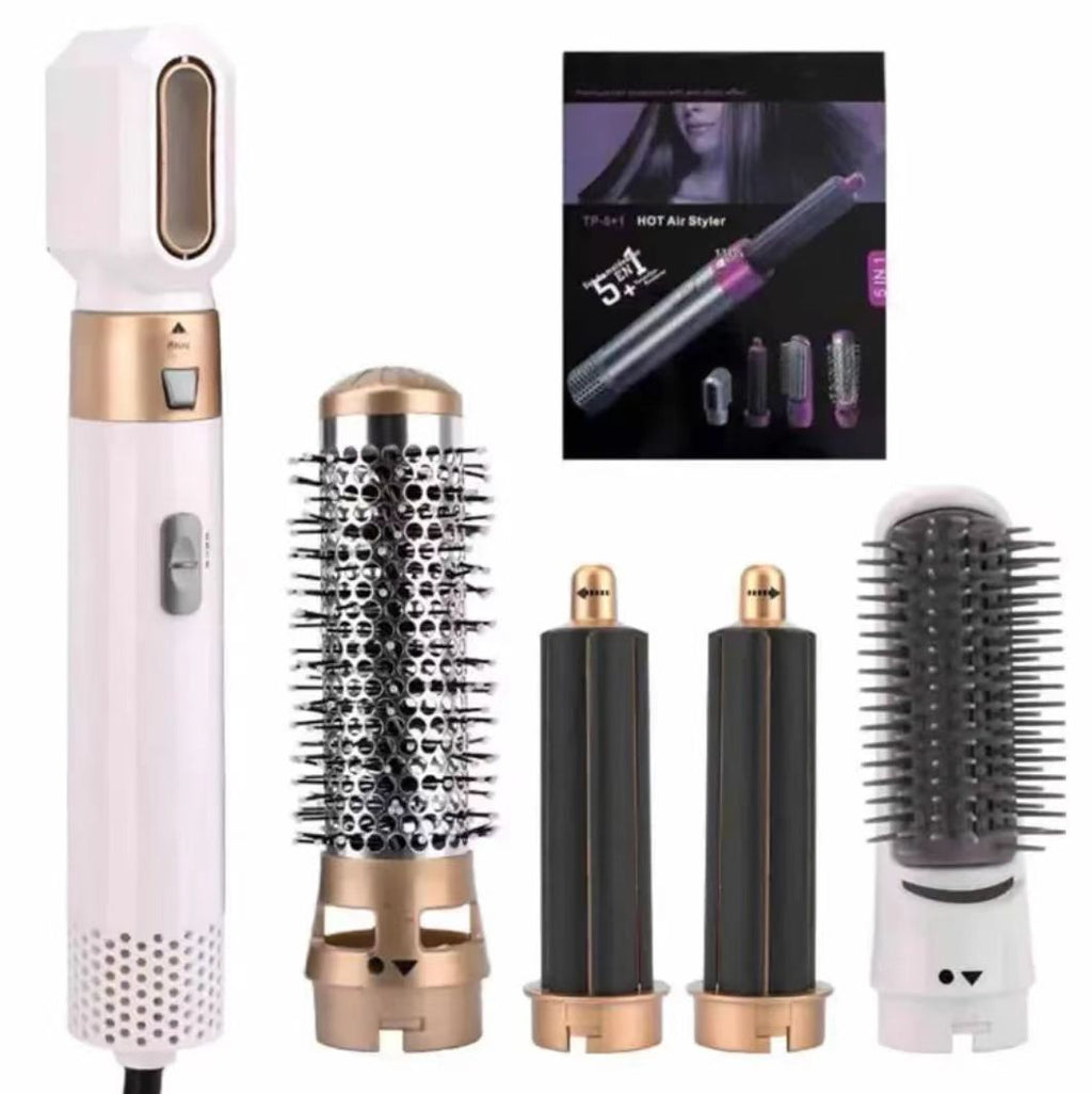 Comb Five-in-one Hot Hair Comb Automatic Ironing Coil Straightening Plate Hair Suction Stick Wet And Dry