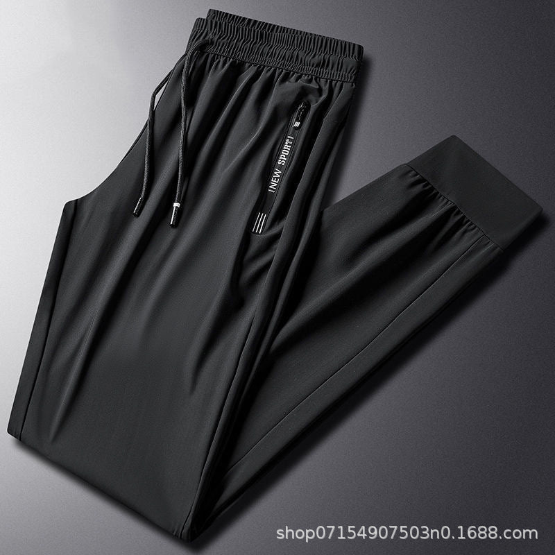 High-end Ice Silk Pants Men&amp;amp;#039;s Elastic Casual Pants Men&amp;amp;#039;s Summer