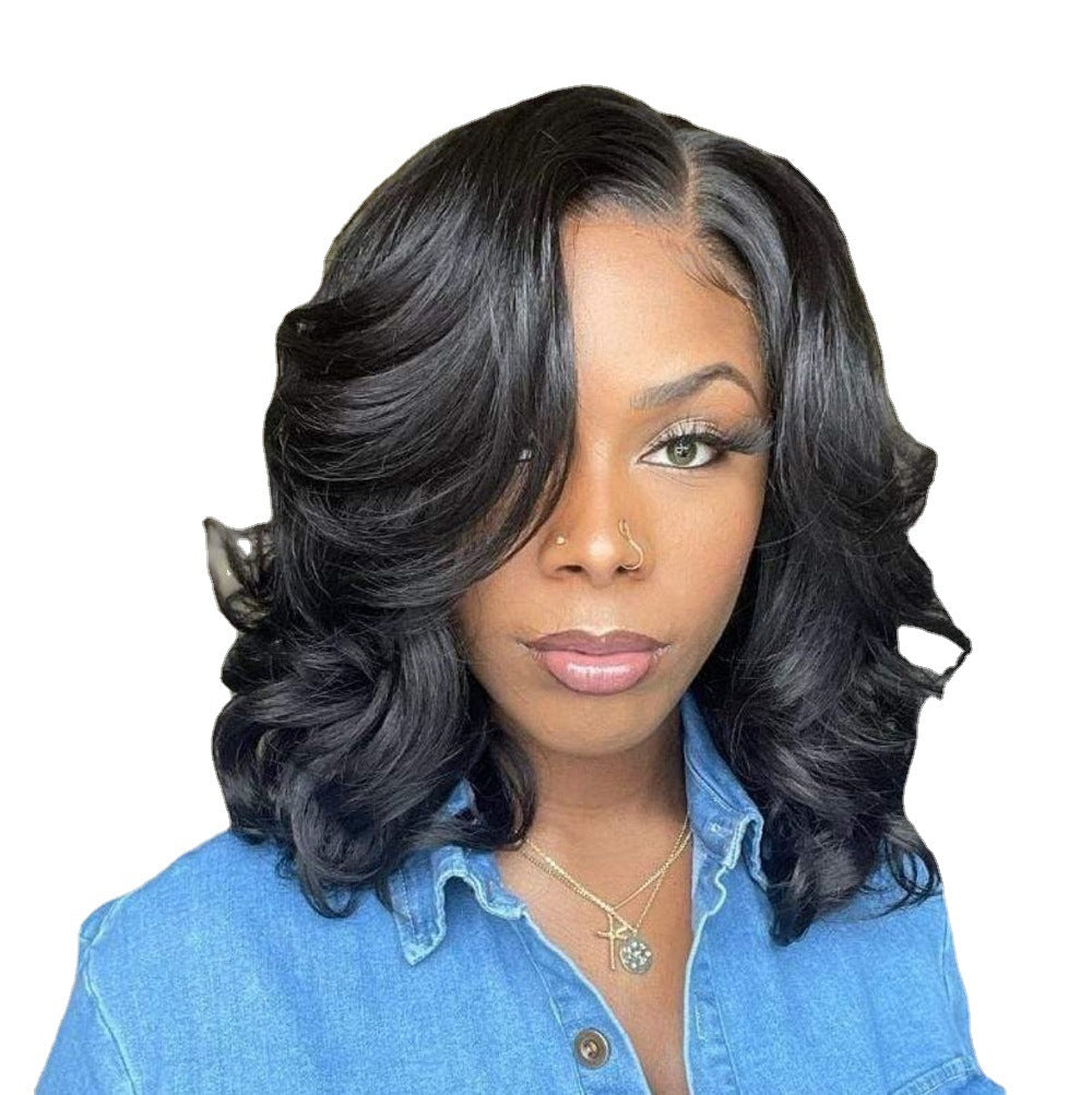 Women's Black Wavy Curly Long Hair High Temperature Silk