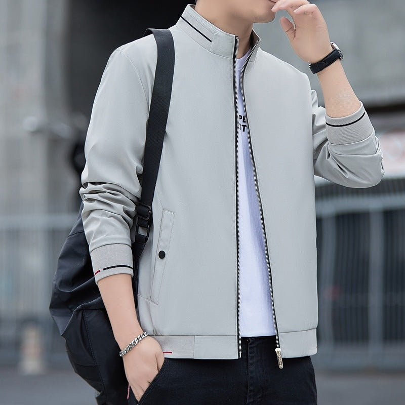 2024 Spring New Jacket Men's Young And Middle-aged Business Casual Plus Size Commuter Jacket Men's Jacket Printed