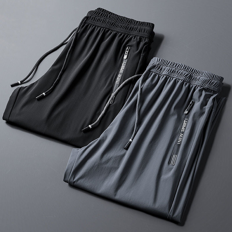 High-end Ice Silk Pants Men&amp;amp;#039;s Elastic Casual Pants Men&amp;amp;#039;s Summer